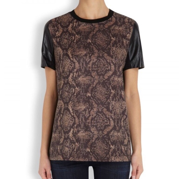 Cut25 by Yigal Azrouel Snake Print Top - Picture 1 of 6